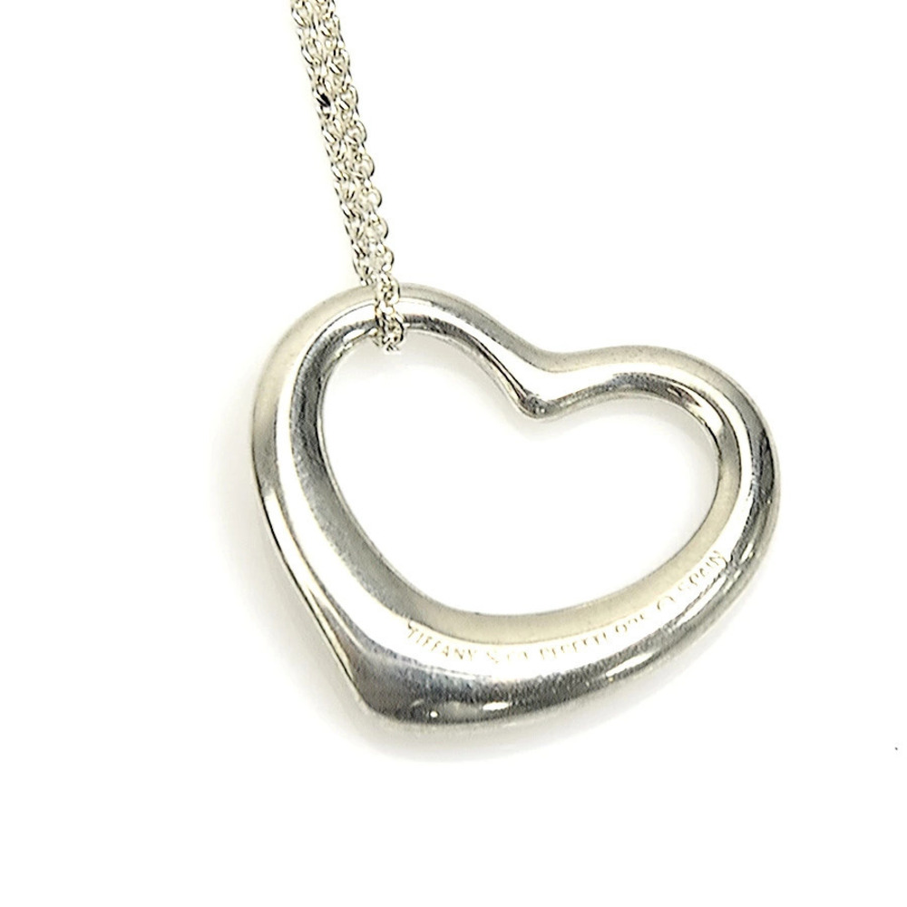 Tiffany Co Open Heart Necklace Sterling Silver